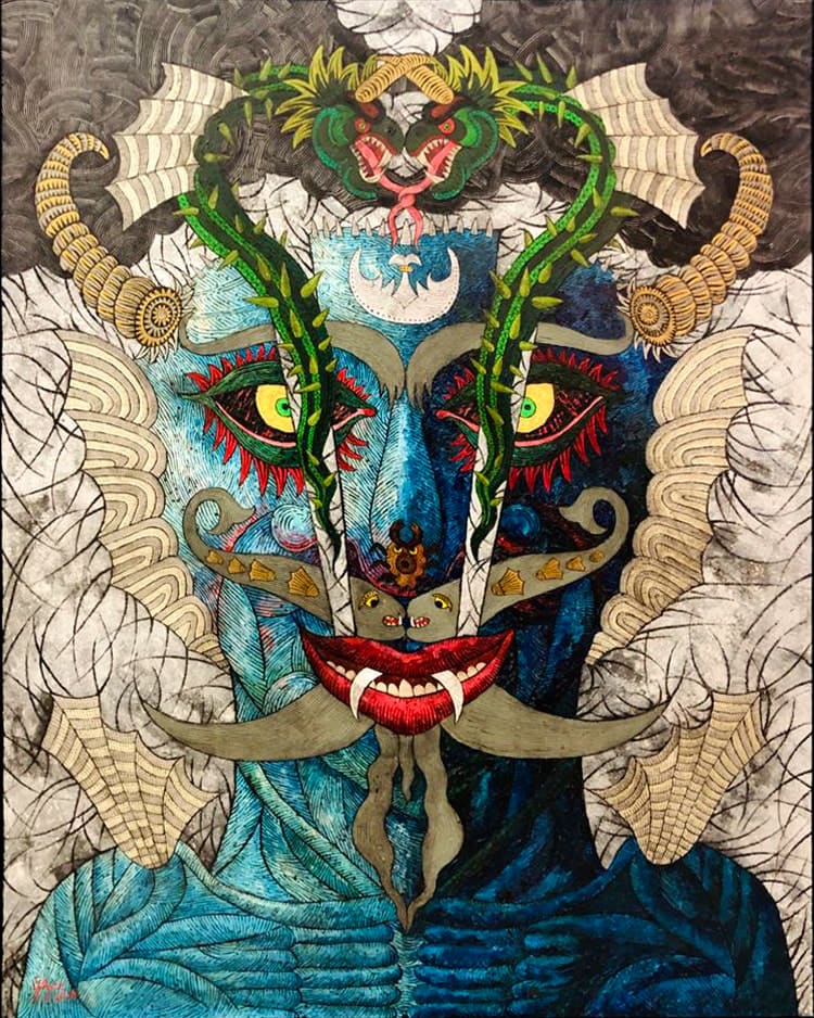 Ali Akbar Sadeghi, Blue, 2018