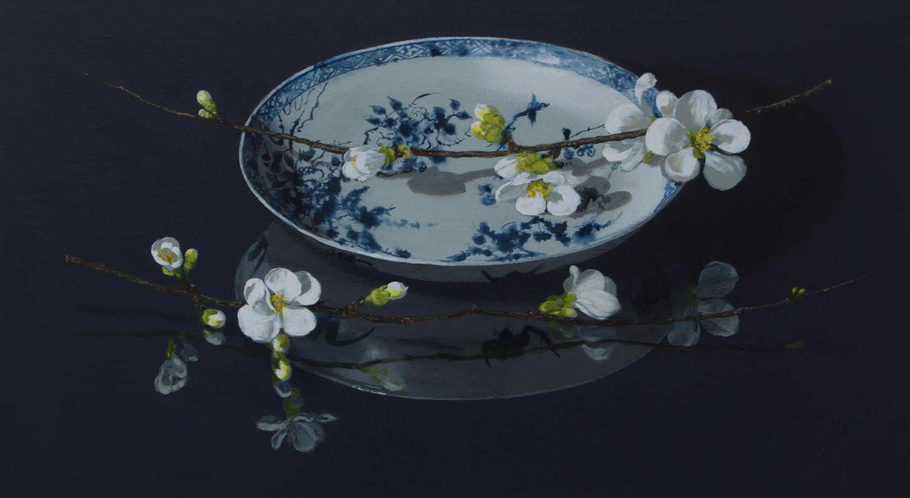 Sasja Wagenaar, Witte kweepeerbloesem op imari