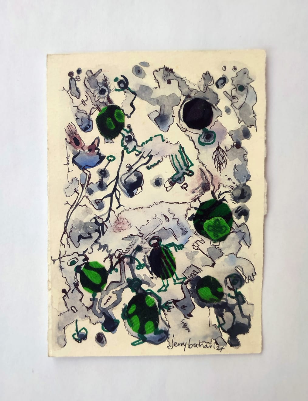 Jerry Buhari, Migrant’s dream of green lands IV, Jápa series, 2024