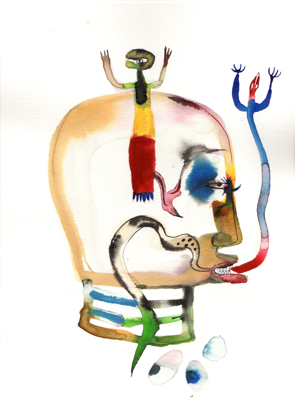 Wole Lagunju, Drawing I , 2017