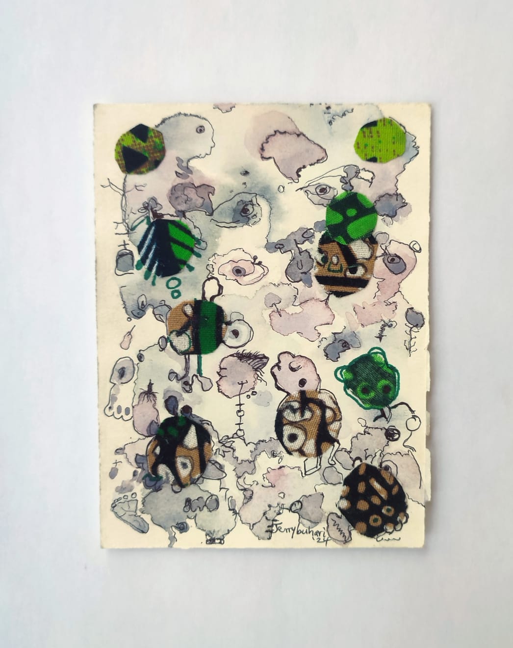 Jerry Buhari, Migrant’s dream of green lands III, Jápa series, 2024