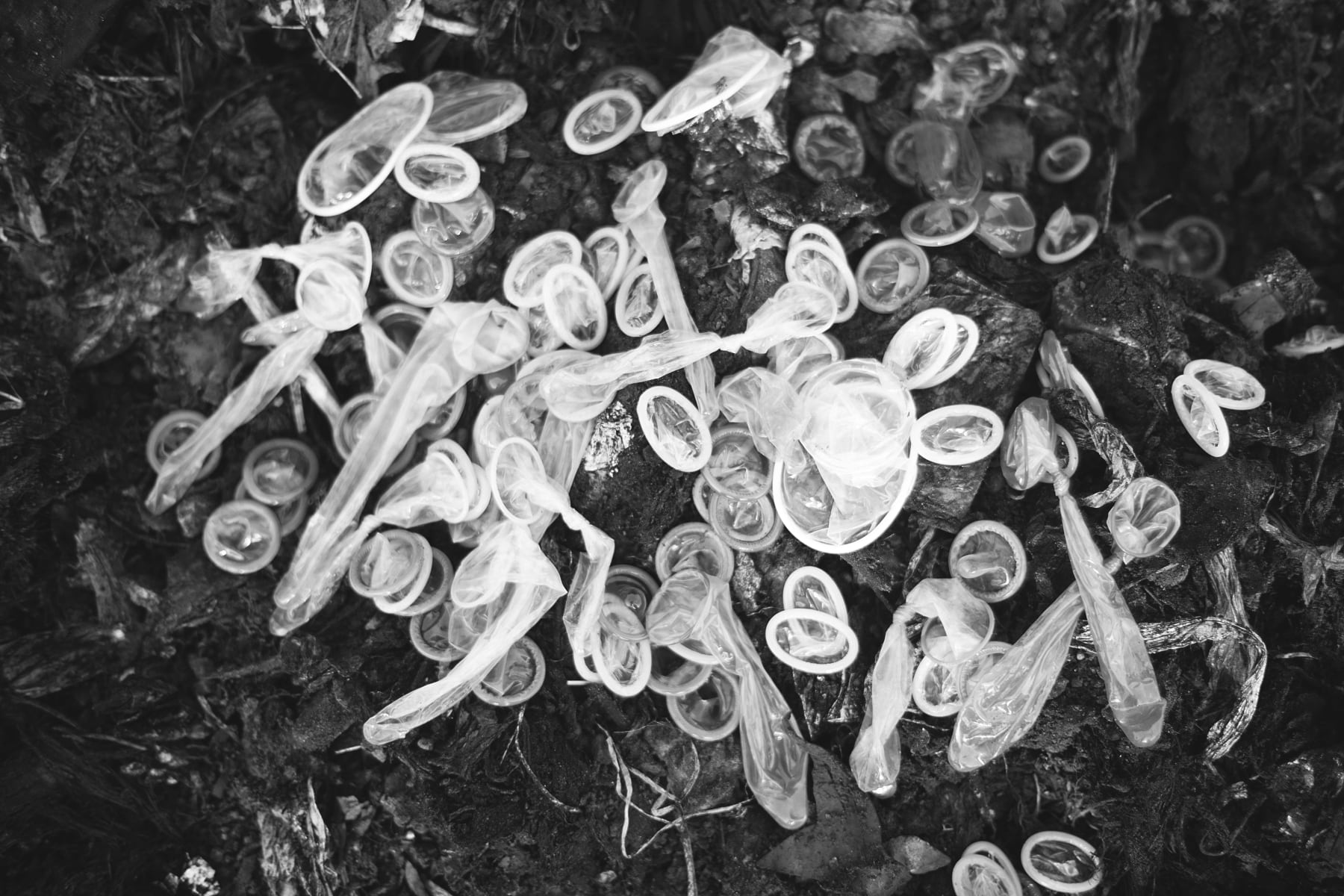 Mário Macilau, Used condoms, The Profit Corner series, 2015