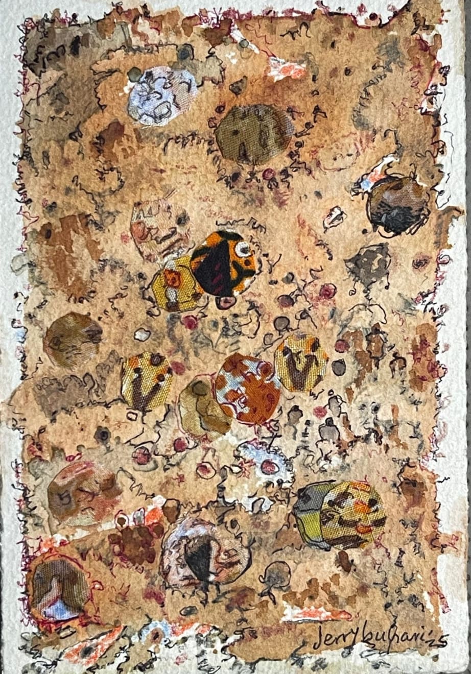 Jerry Buhari, Conference of migrants in the desert with oases , 2025