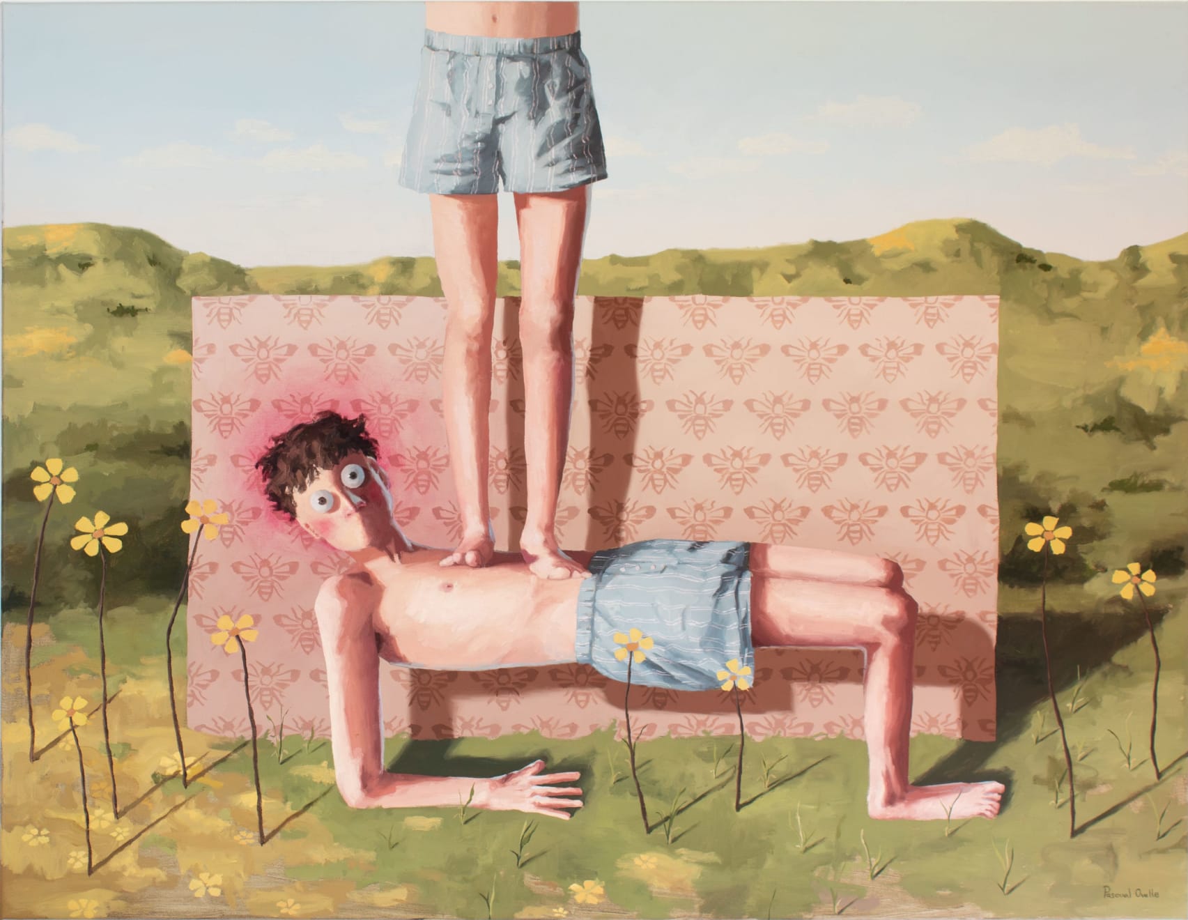 Pascual Ovalle, Dos personas en el exterior (Two people outside), 2024