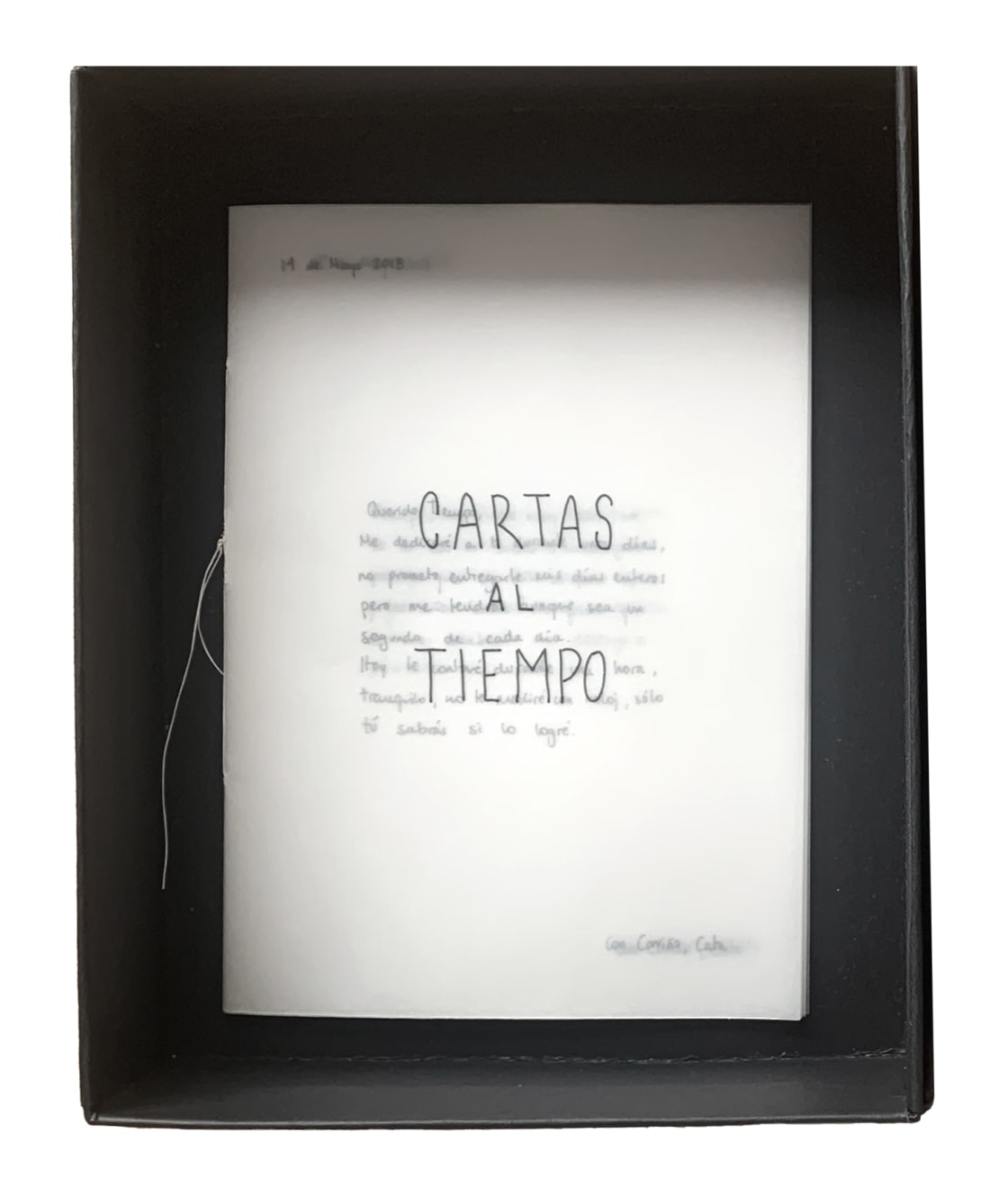 Catalina Torres, Boceto de cartas al tiempo, 2018