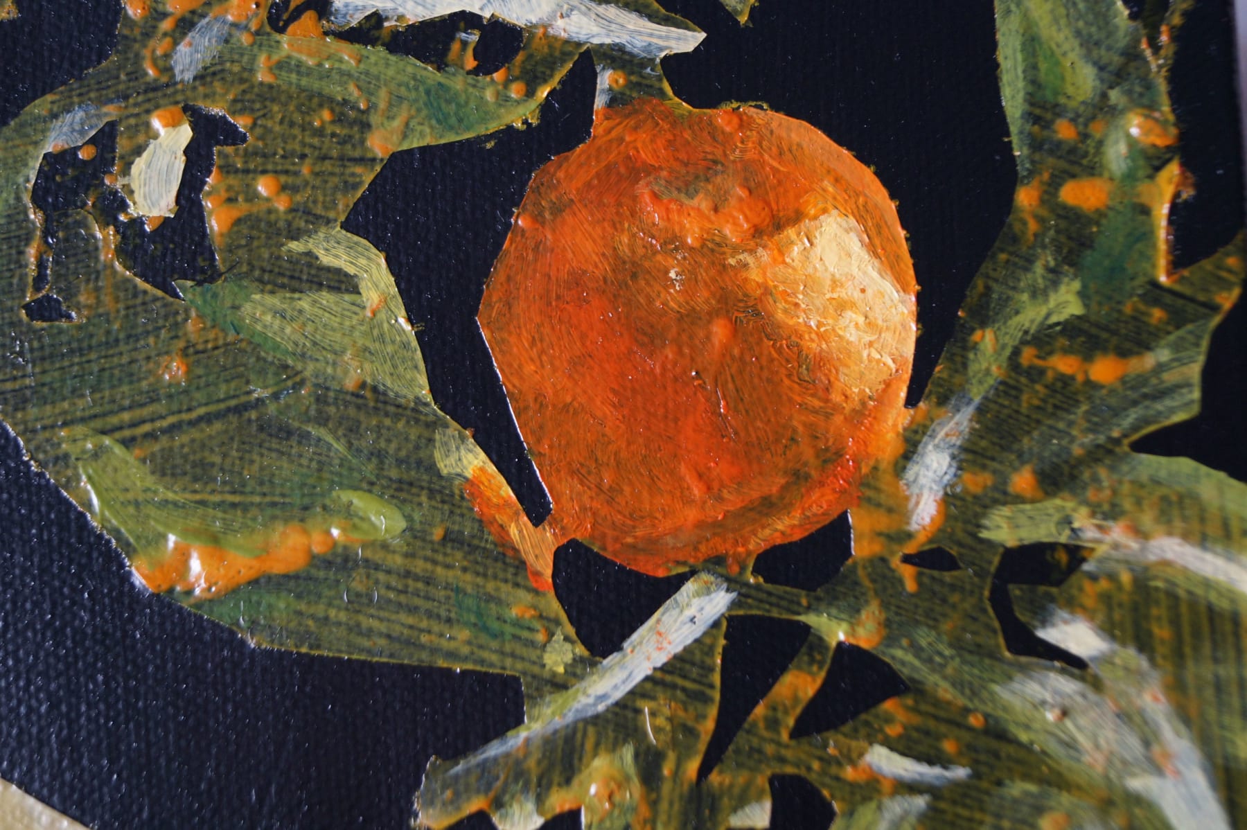 Paula Solís, Estudio Arreglo Floral con Naranjas (Floral Arrangement Study with Oranges), 2022