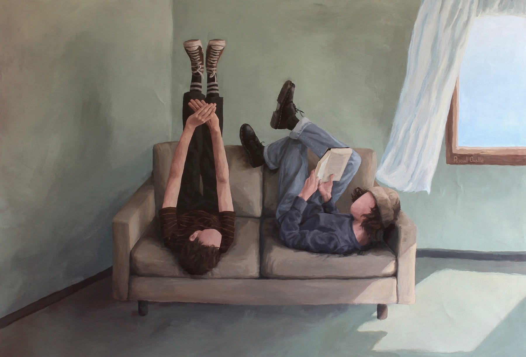 Pascual Ovalle, Dos personas en un sillón (Two people on a sofa), 2022