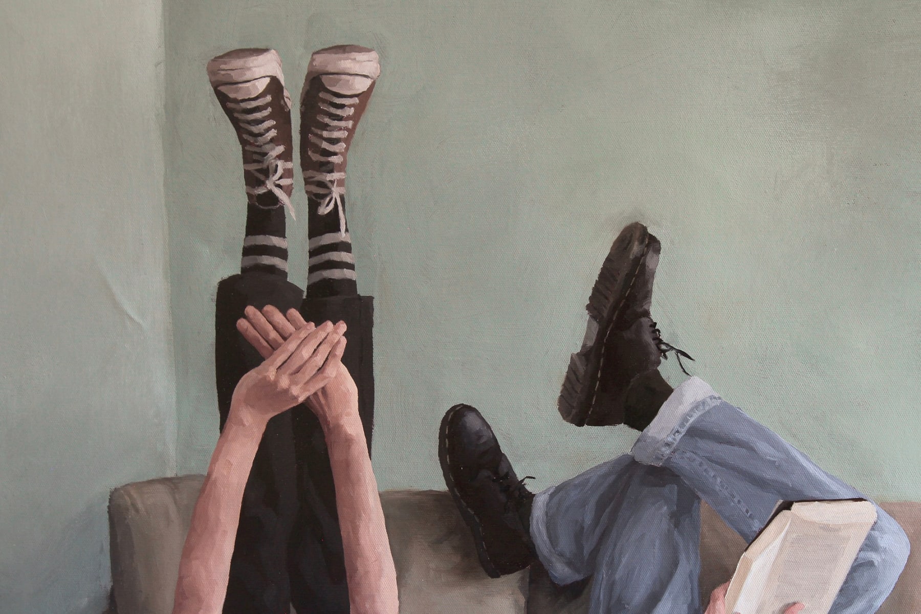 Pascual Ovalle, Dos personas en un sillón (Two people on a sofa), 2022