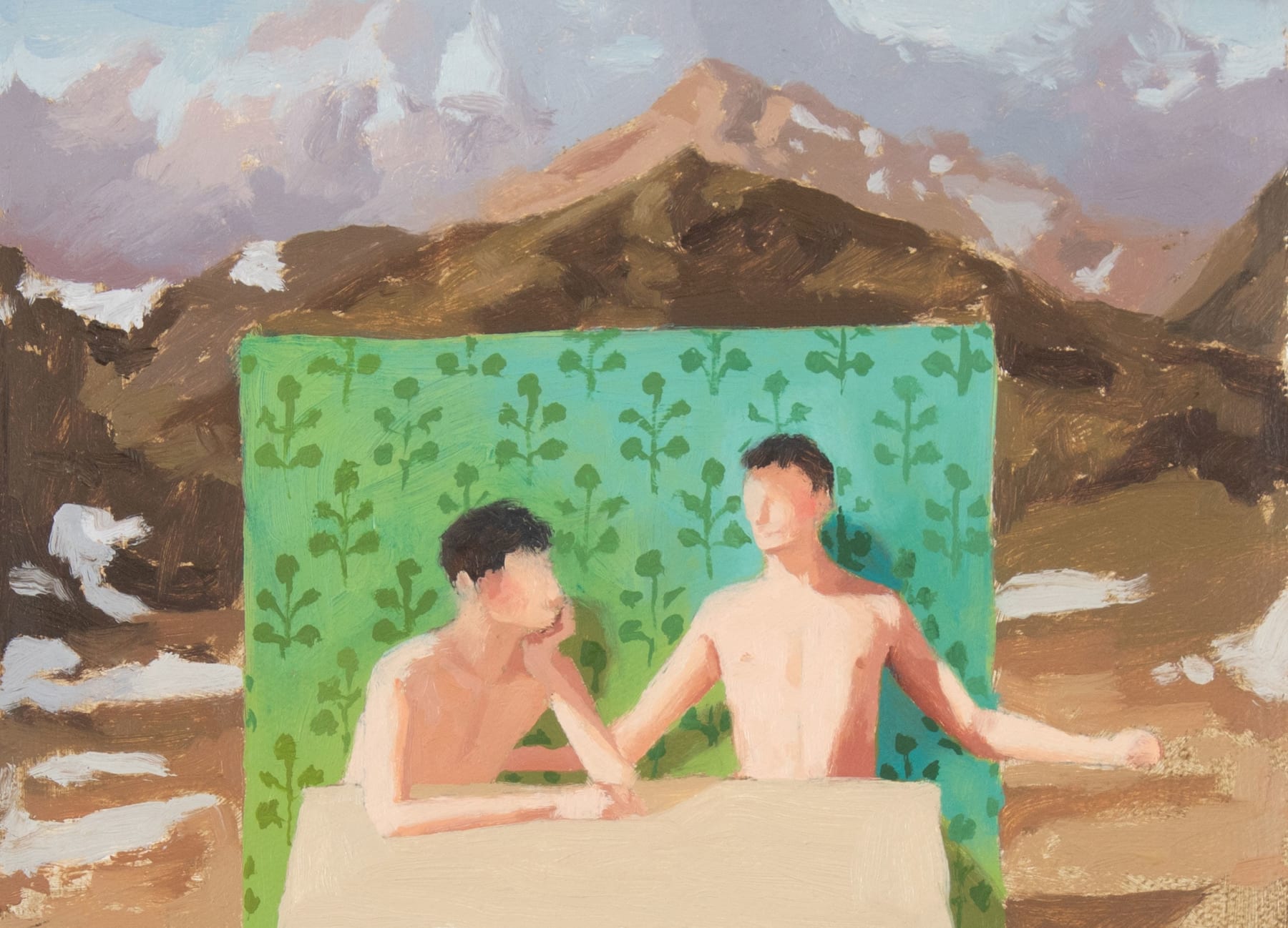 Pascual Ovalle, Dos personas en la montaña (Two people on the mountain), 2024