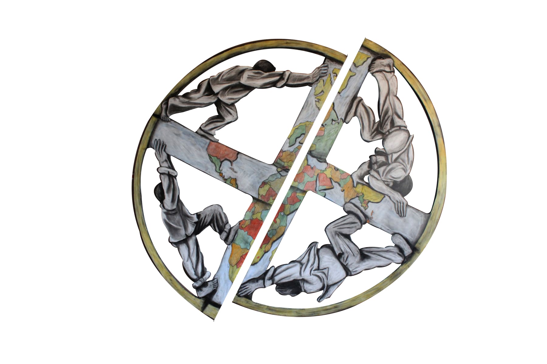 Prabhakar Pachpute, The dismantled wheel, 2020