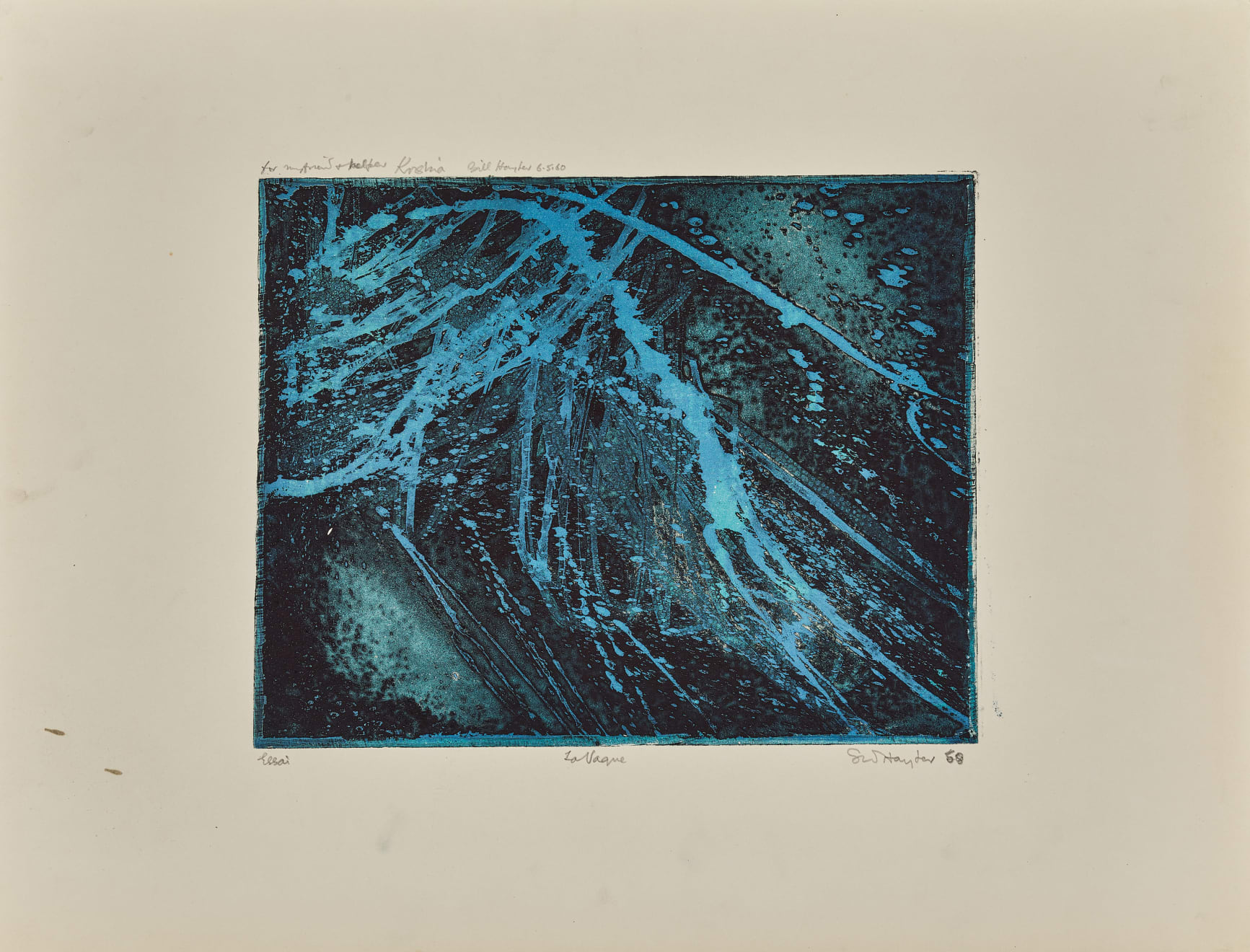 Stanley William Hayter, La Vague, 1958