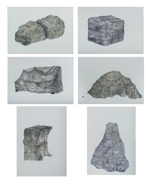 Adip Dutta, Topographic Specimens (Drawings), 2020