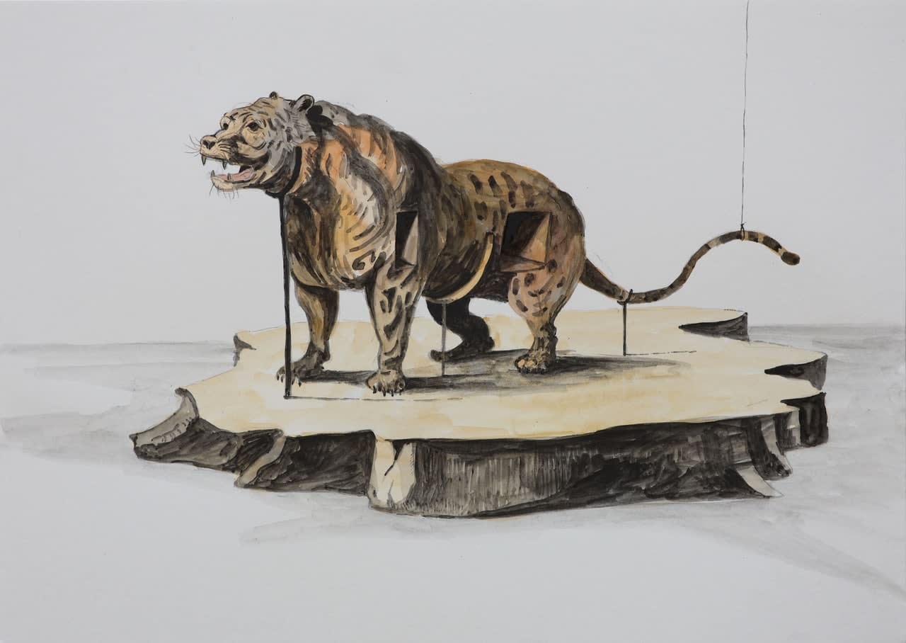 Prabhakar Pachpute, A day from the museum, 2025
