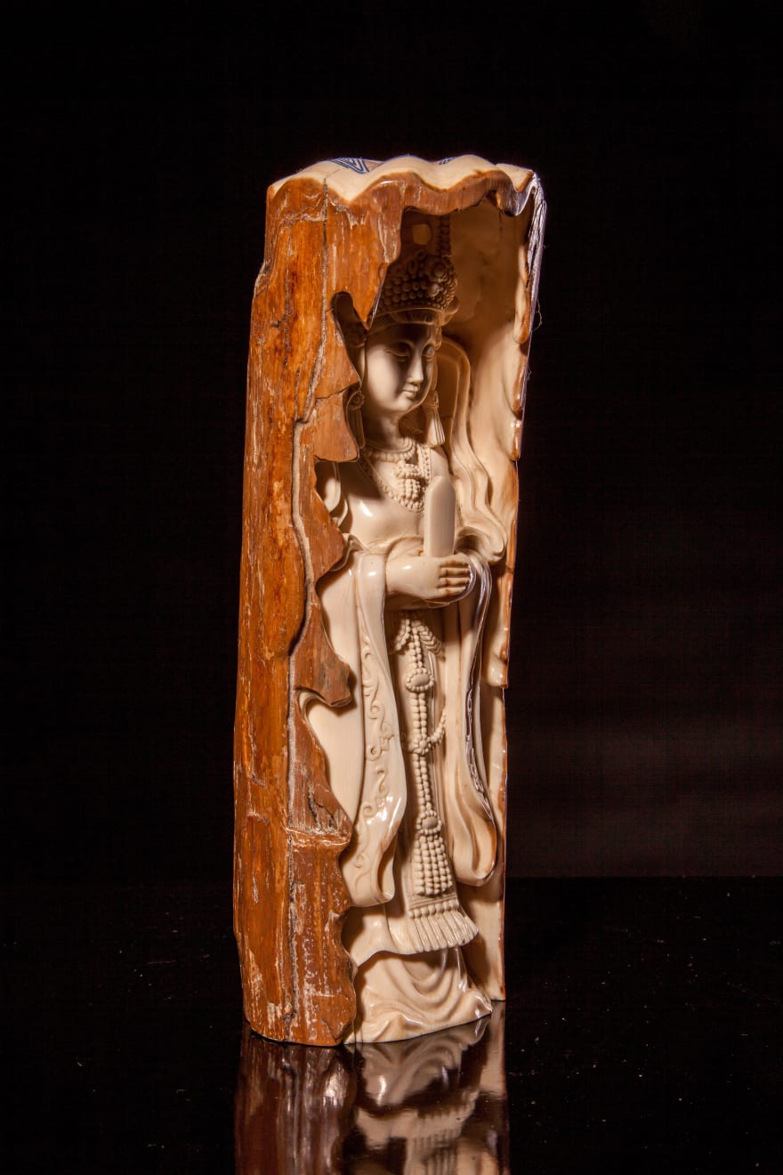 Jameson J Wood, Asian Ivory Carving of Guanyin, 1880's