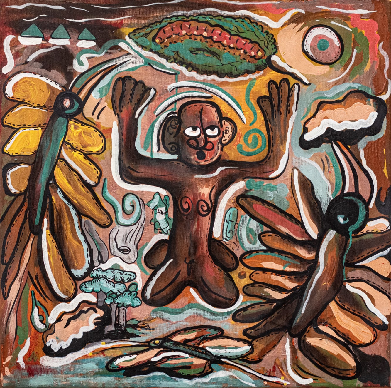 Nana Danso, Two caterpillars , 2025