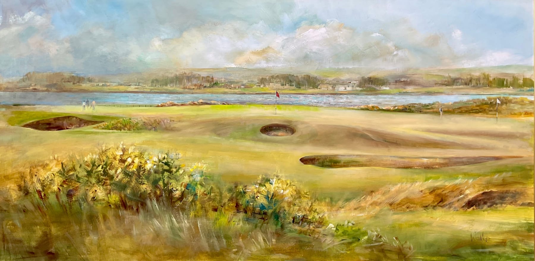 Ethel Walker, A Calm Day on The Old Course, St Andrews Fraser Gallery