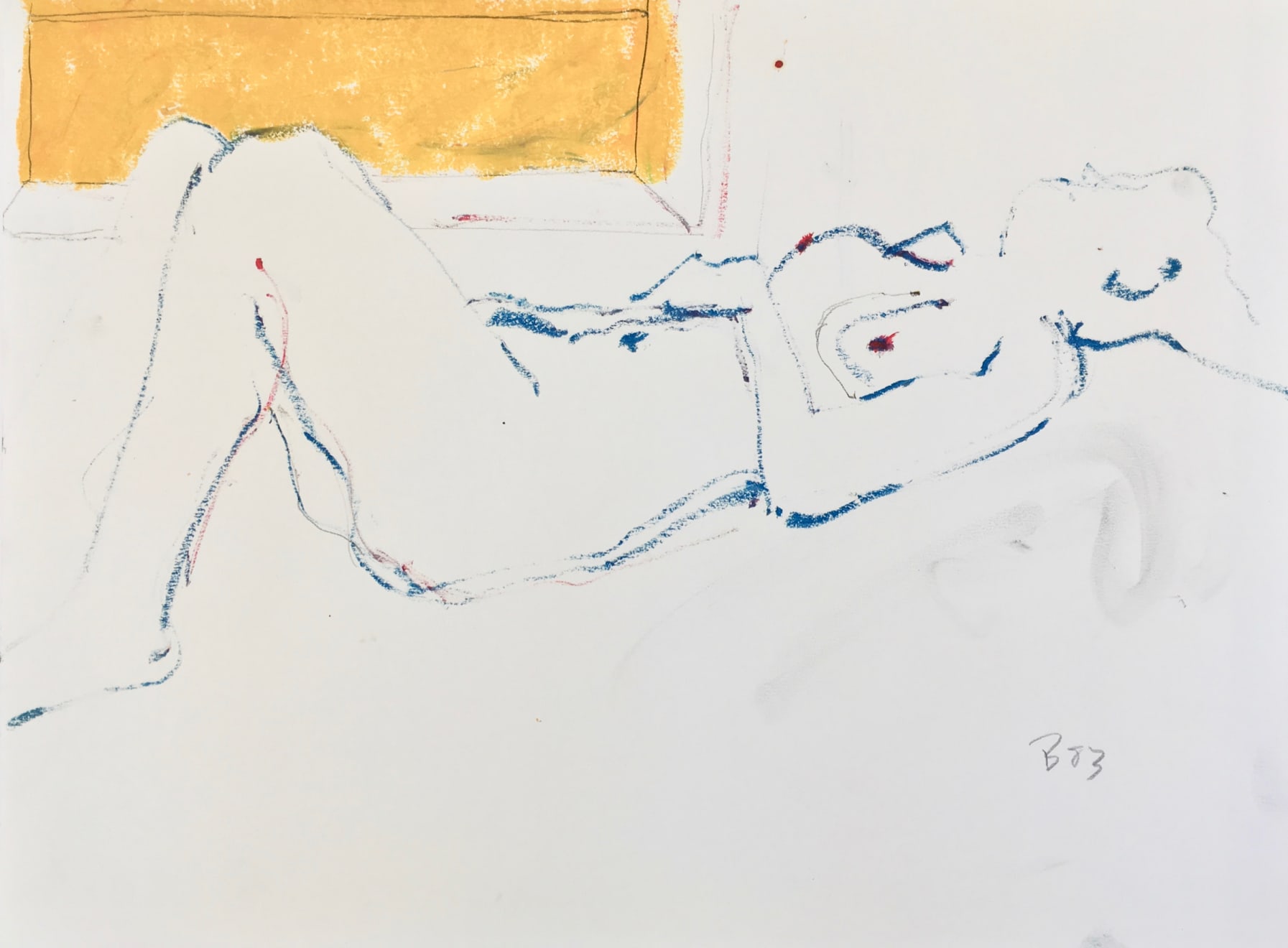 Freeman W. Butts, Reclining Nude Looking Up, 1983