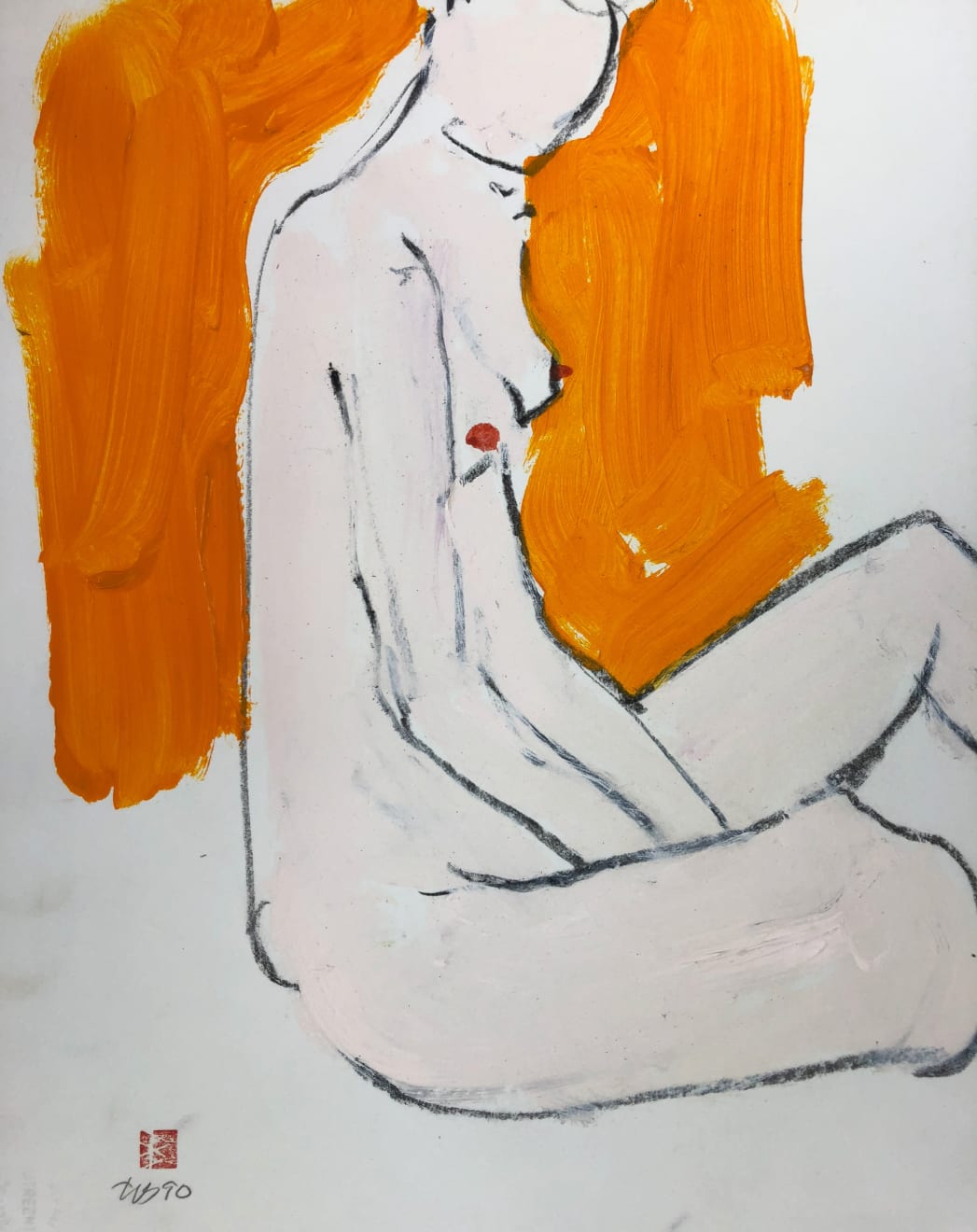 Freeman W. Butts, Figurative Artwork by Freeman W. Butts (1928-1998), 1990