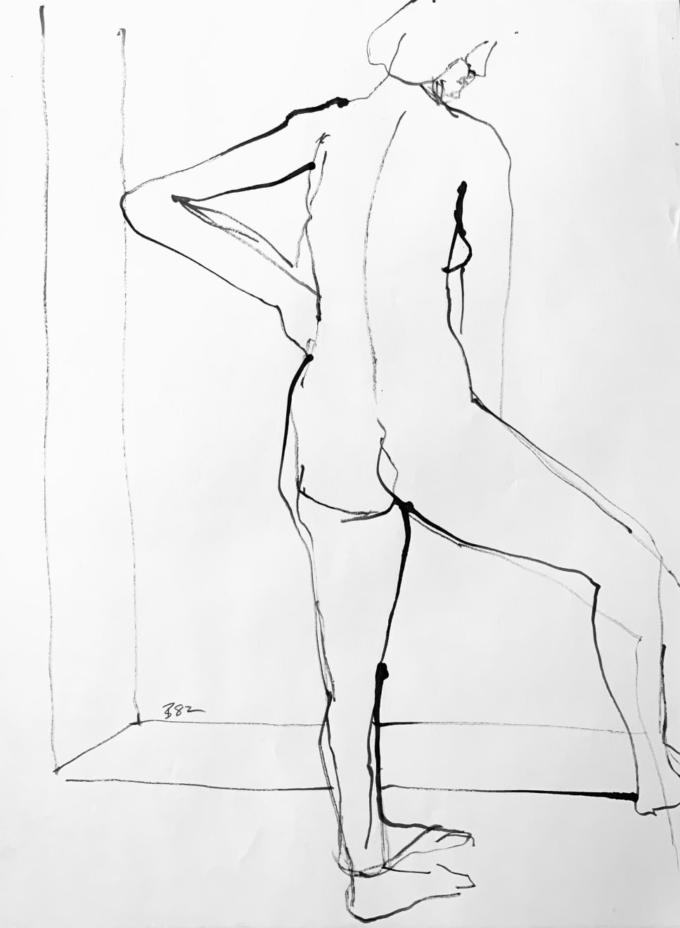 Freeman W. Butts, Foot on a sill, 1982
