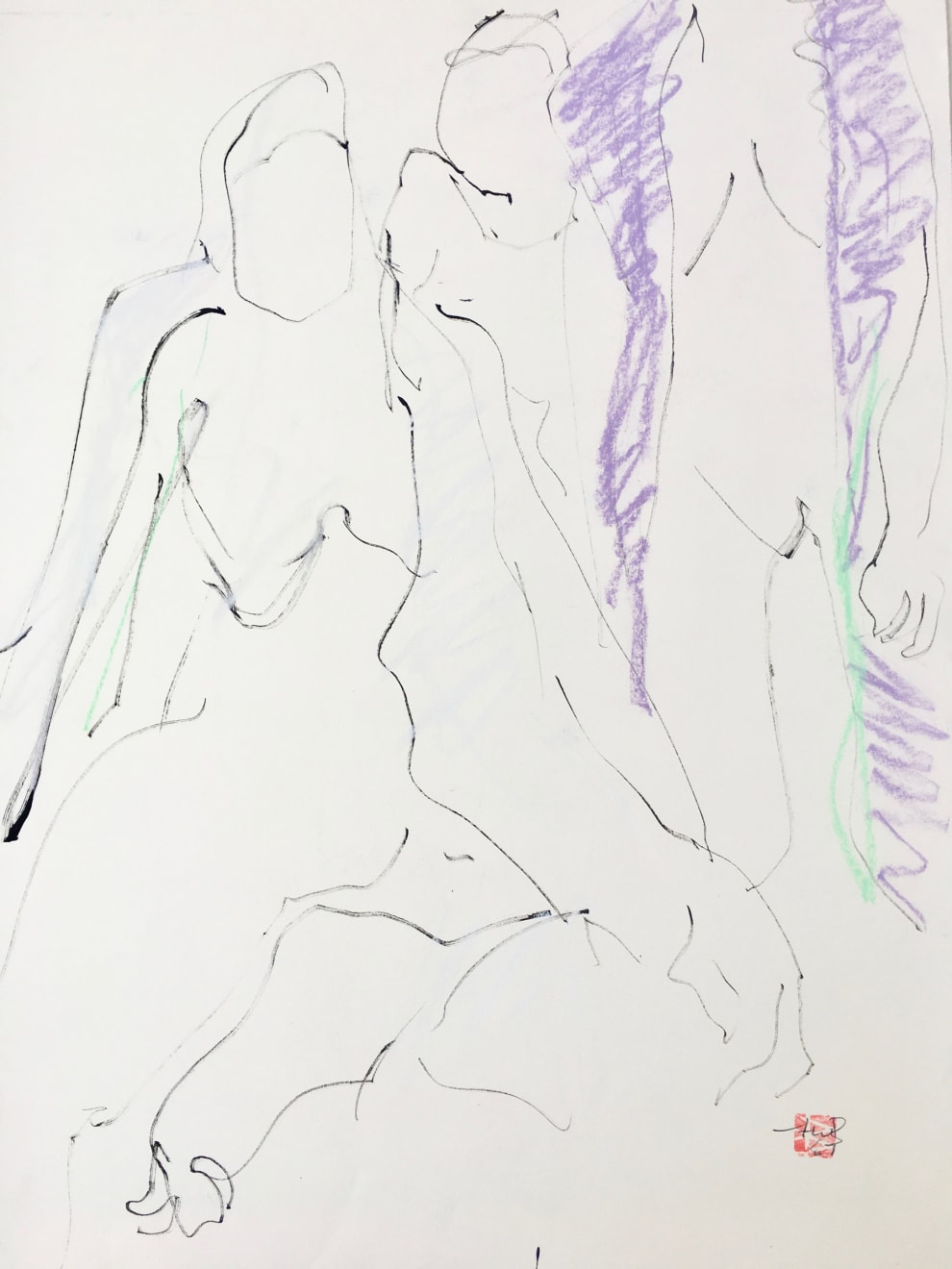 Freeman W. Butts, Untitled Studio Artwork by Freeman W. Butts (1928-1998)