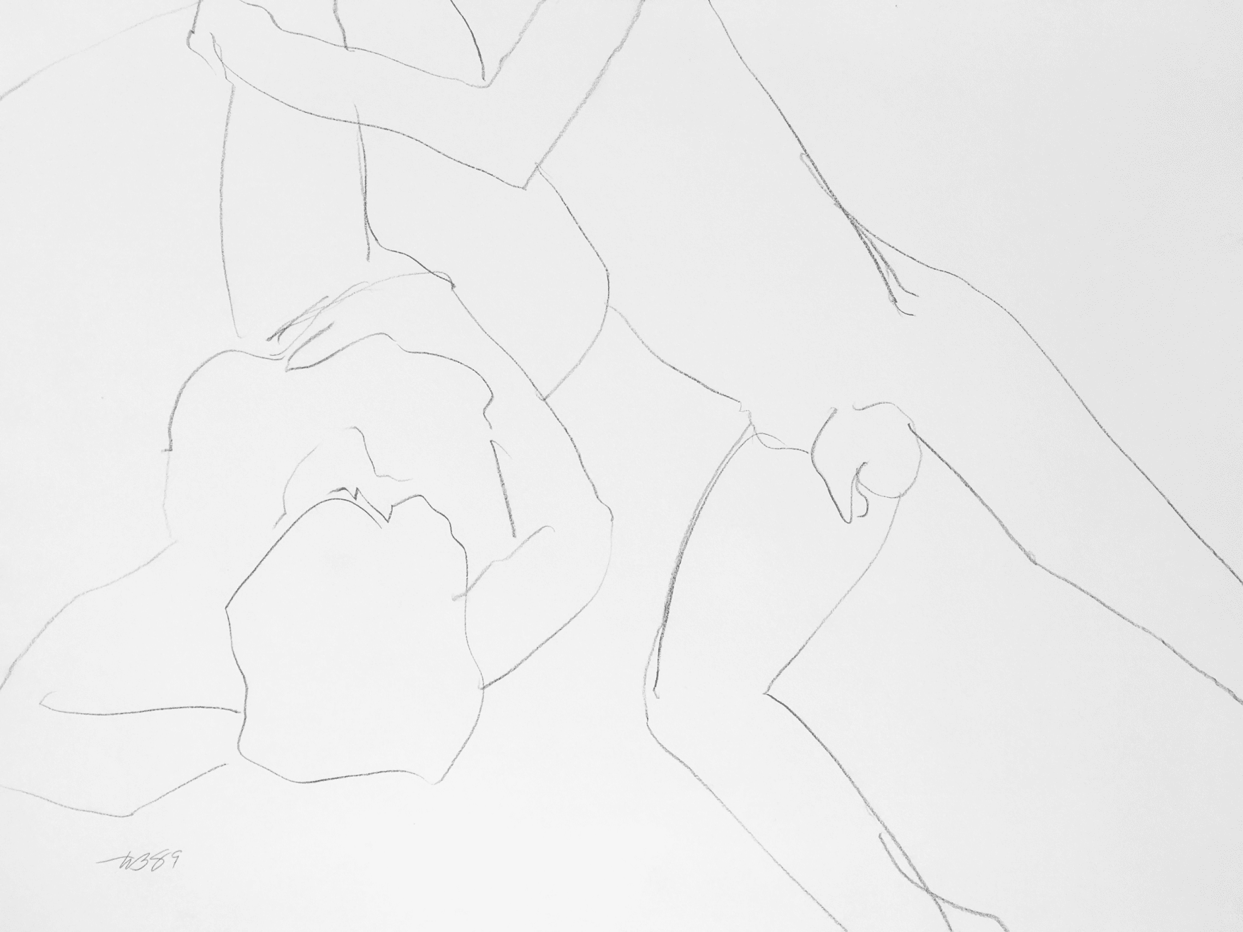 Freeman W. Butts, Untitled Studio Artwork by Freeman W. Butts (1928-1998)