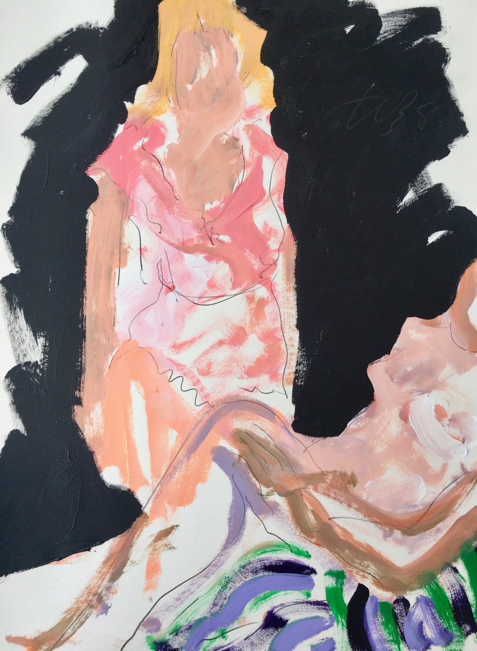 Freeman W. Butts, Untitled Studio Artwork by Freeman W. Butts (1928-1998)