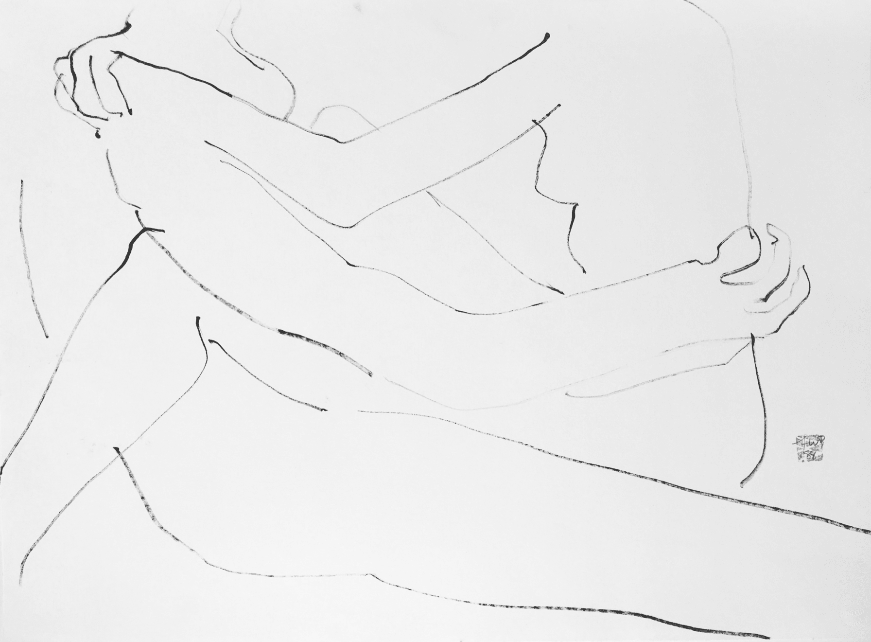 Freeman W. Butts, Untitled Studio Artwork by Freeman W. Butts (1928-1998)