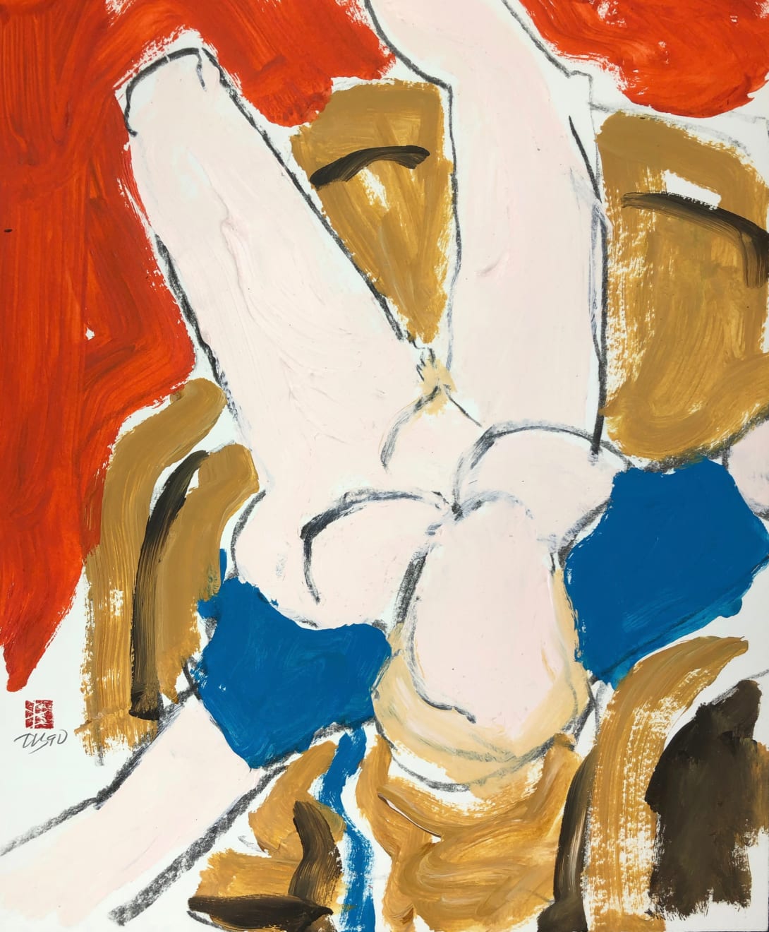 Freeman W. Butts, Figurative Artwork by Freeman W. Butts (1928-1998), 1990