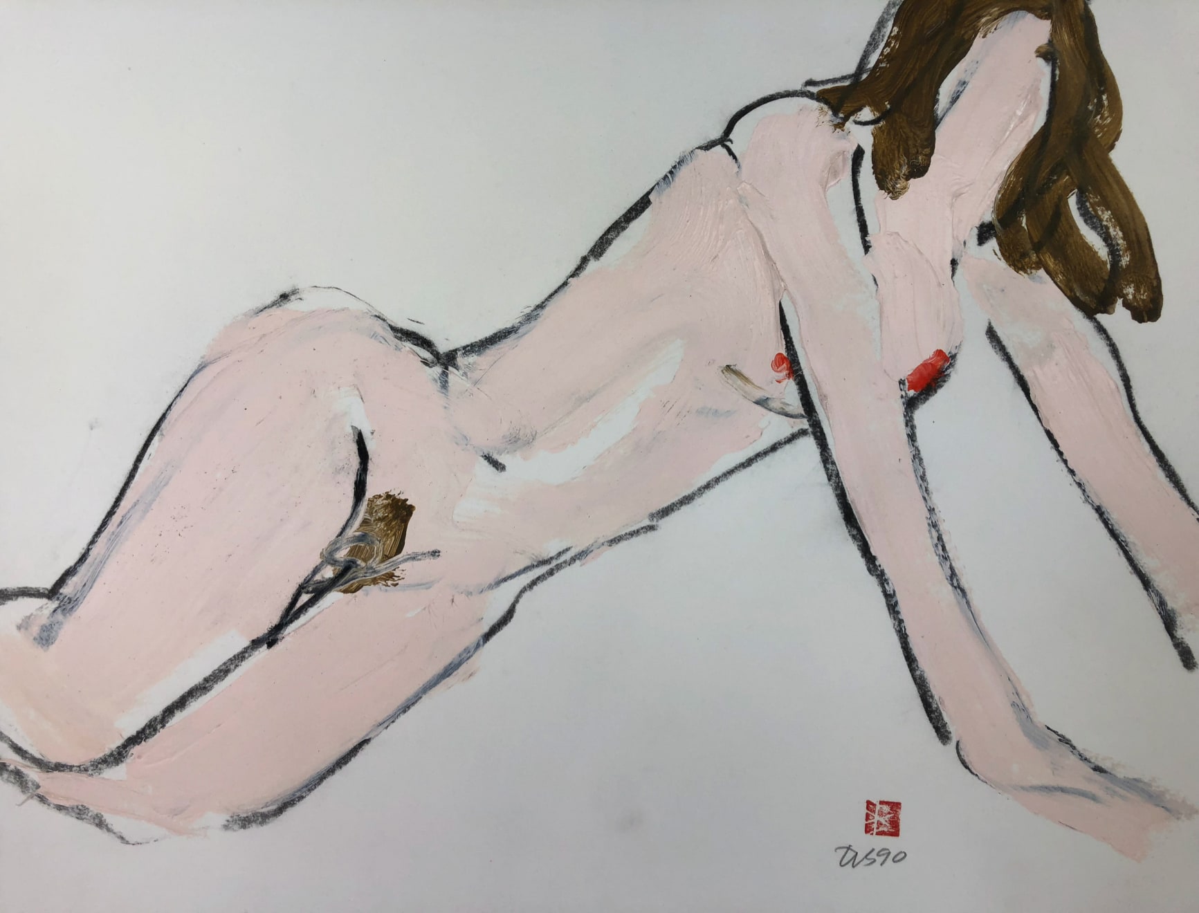 Freeman W. Butts, Figurative Artwork by Freeman W. Butts (1928-1998), 1990