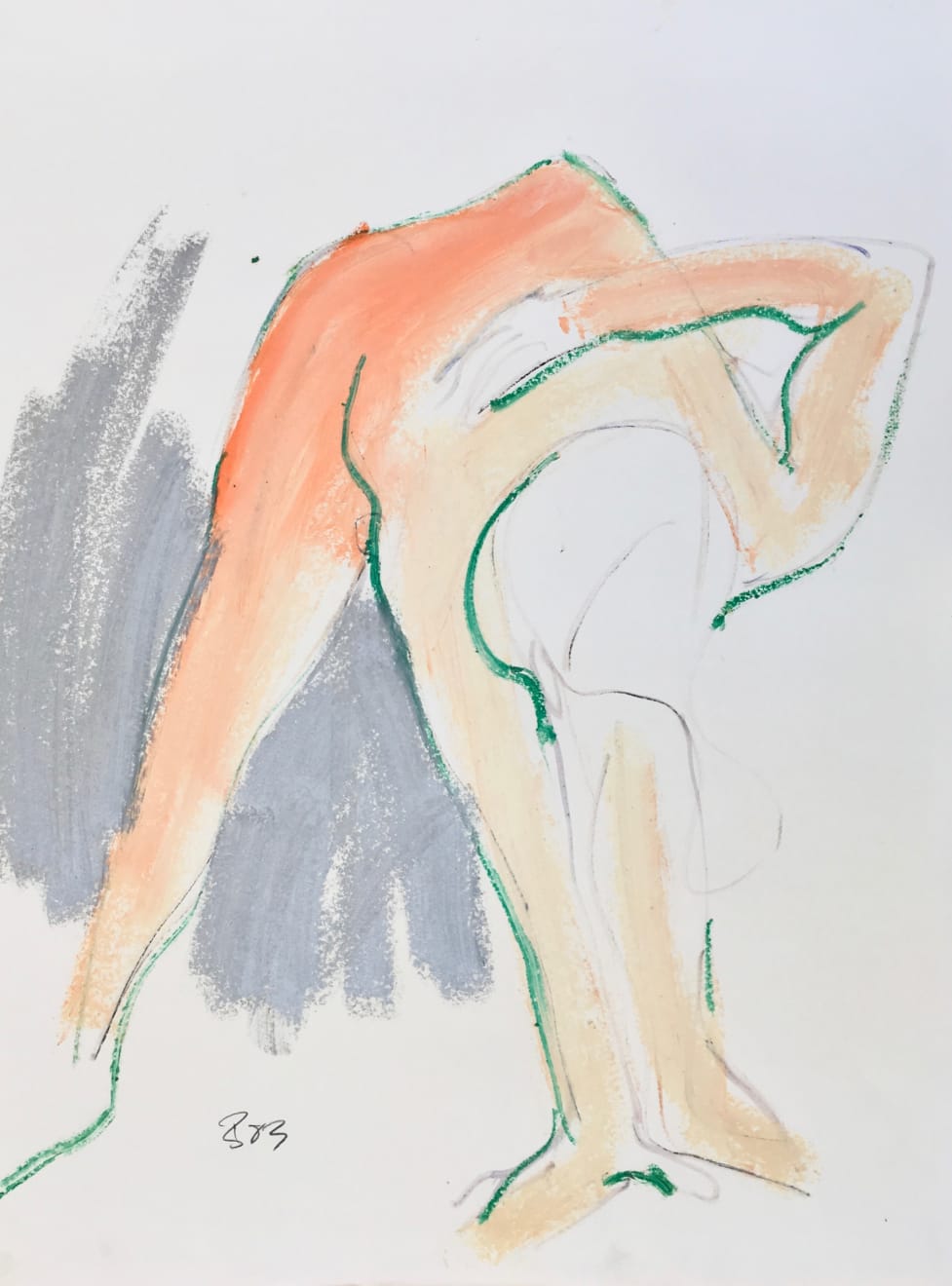 Freeman W. Butts, Nude Posing, 1983