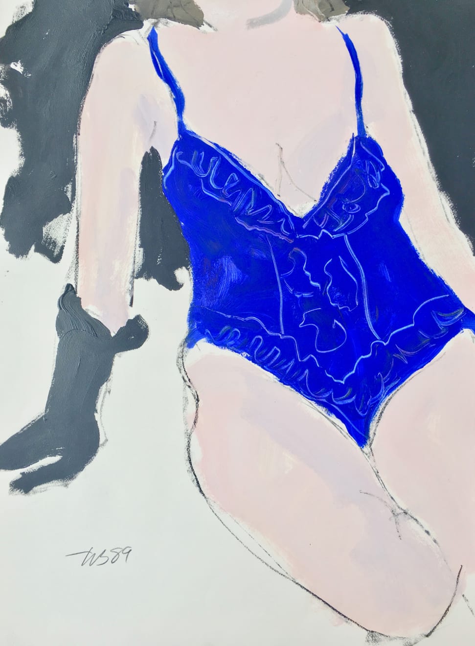 Freeman W. Butts, Untitled Studio Artwork by Freeman W. Butts (1928-1998)