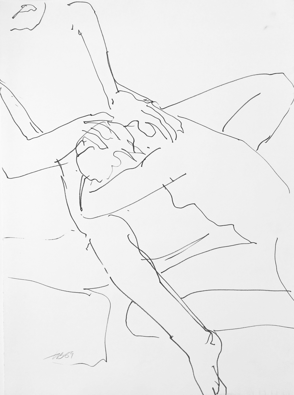 Freeman W. Butts, Untitled Studio Artwork by Freeman W. Butts (1928-1998)