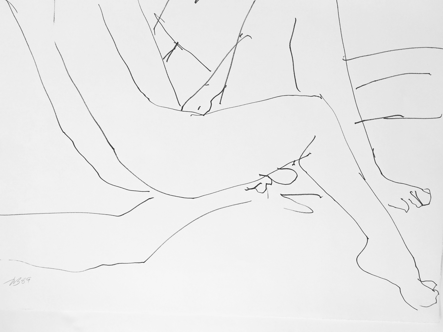 Freeman W. Butts, Untitled Studio Artwork by Freeman W. Butts (1928-1998)