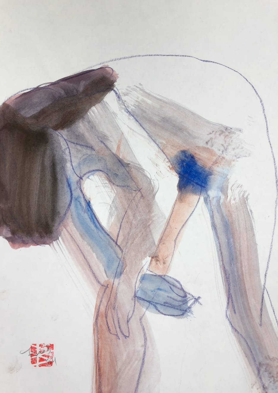 Freeman W. Butts, Figurative Artwork by Freeman W. Butts (1928-1998), 1990s