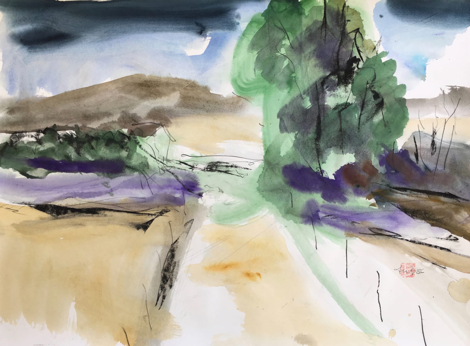 Freeman W. Butts, Untitled Landscape (#3), 1986