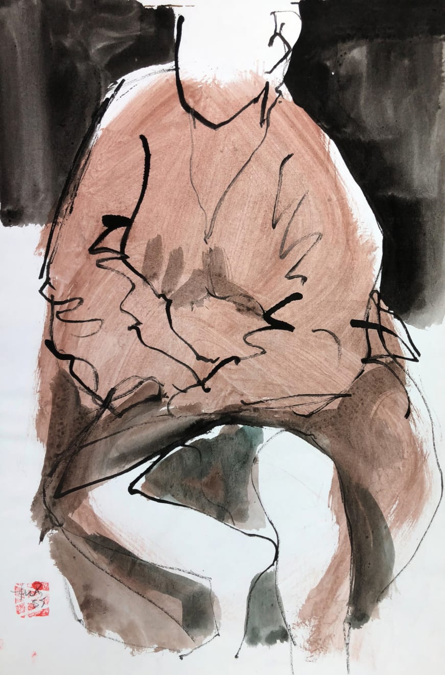 Freeman W. Butts, Untitled: Woman Sitting with Robe, 1990s