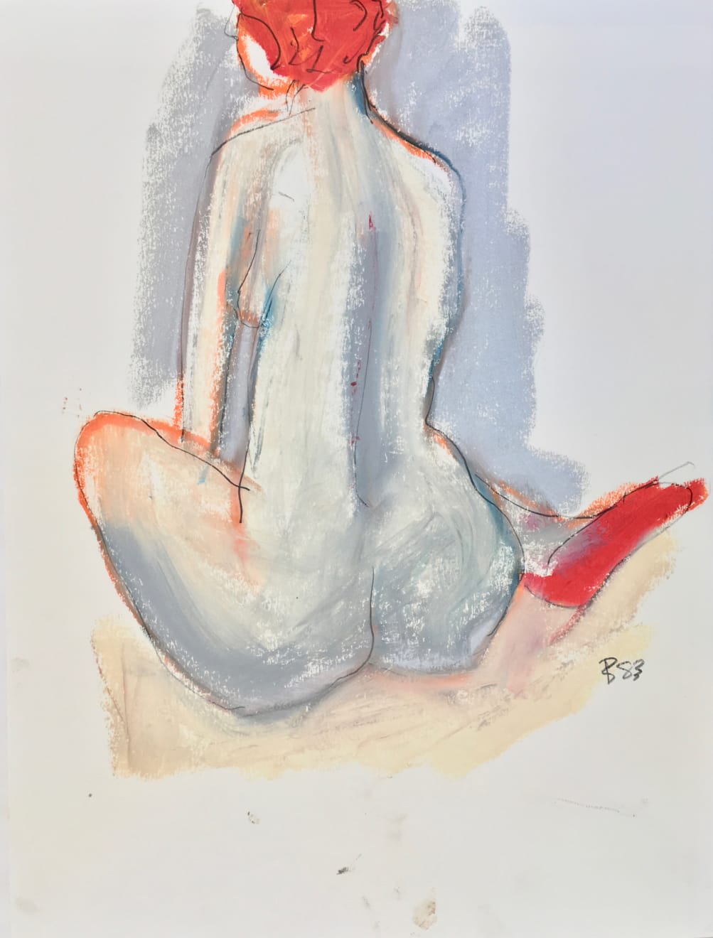Freeman W. Butts, Seated Nude Looking Away, 1983