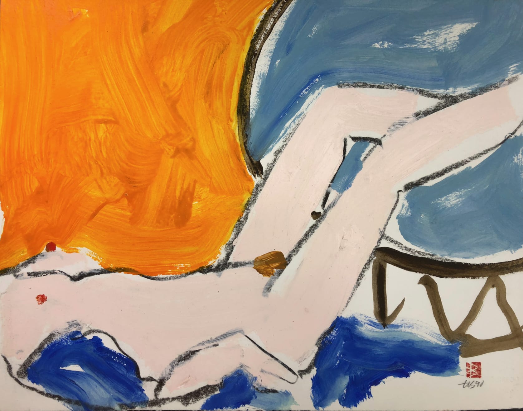 Freeman W. Butts, Figurative Artwork by Freeman W. Butts (1928-1998), 1990