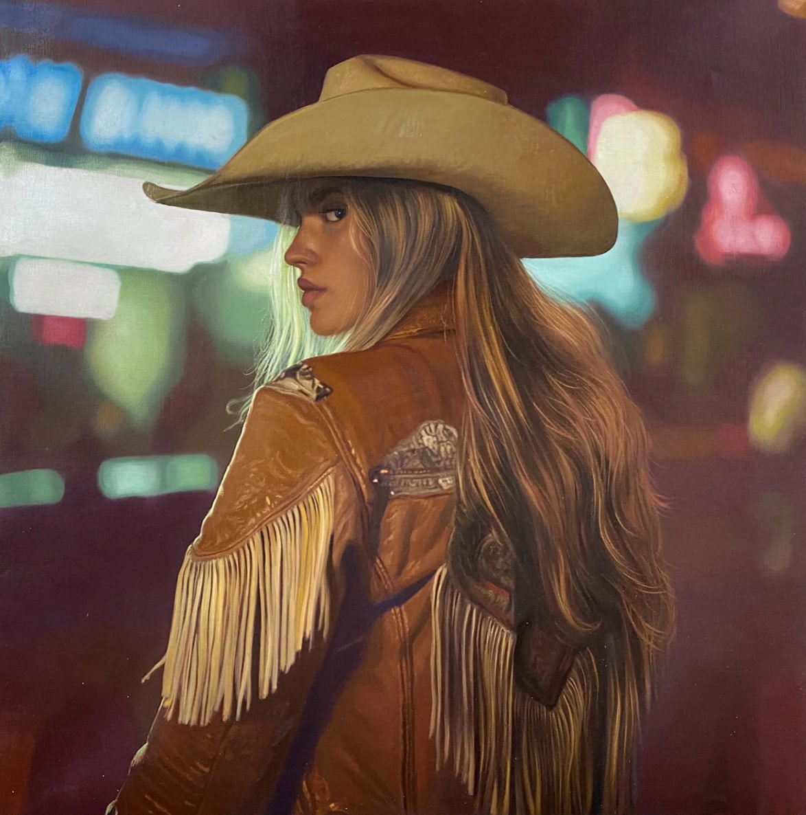 Yigal Ozeri, Worn Leather, 2025