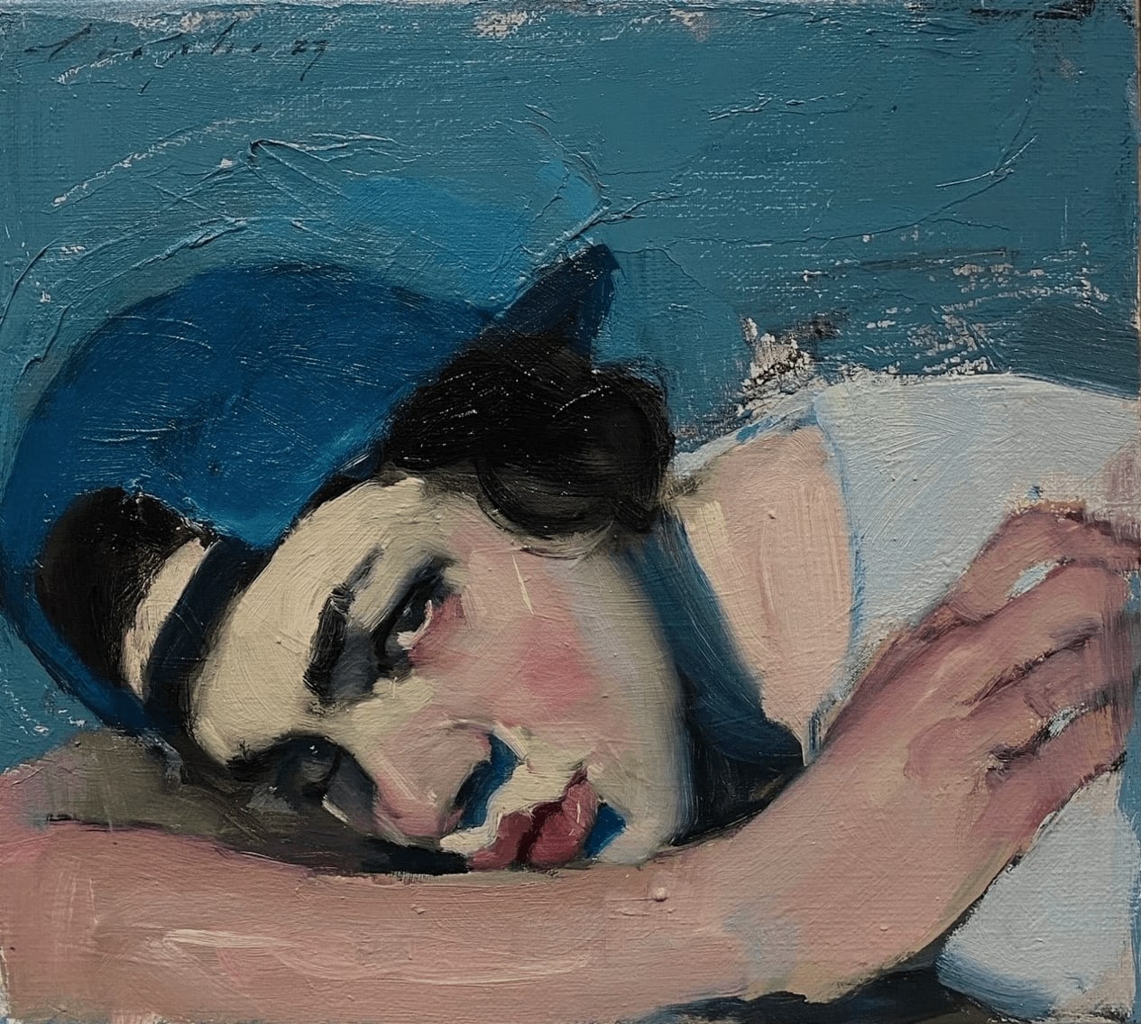 Malcolm Liepke, Boy in Baseball Cap, 2023