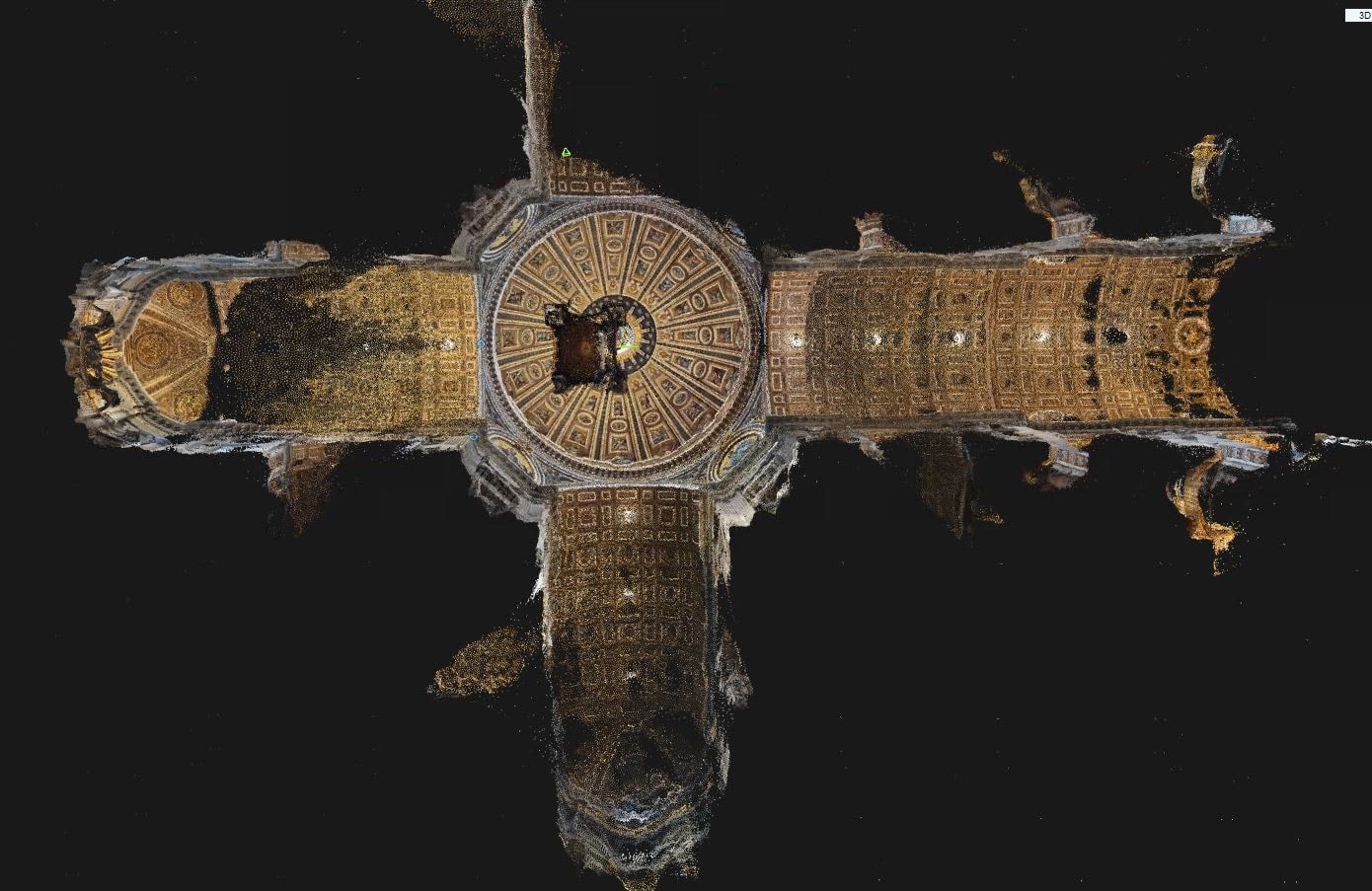 Philip Groening, Statistical View of St. Pietro - From Below, 2019