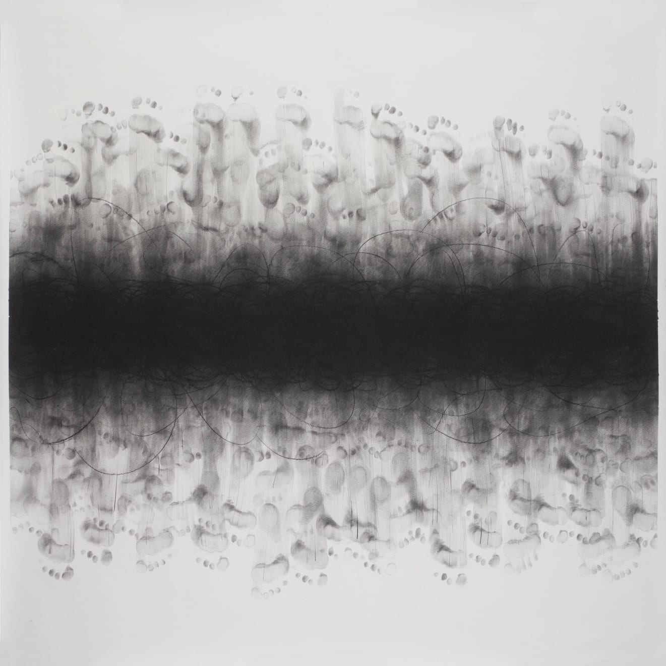 M.Lohrum, Black Field: Feet Drawings Series #8, 2023