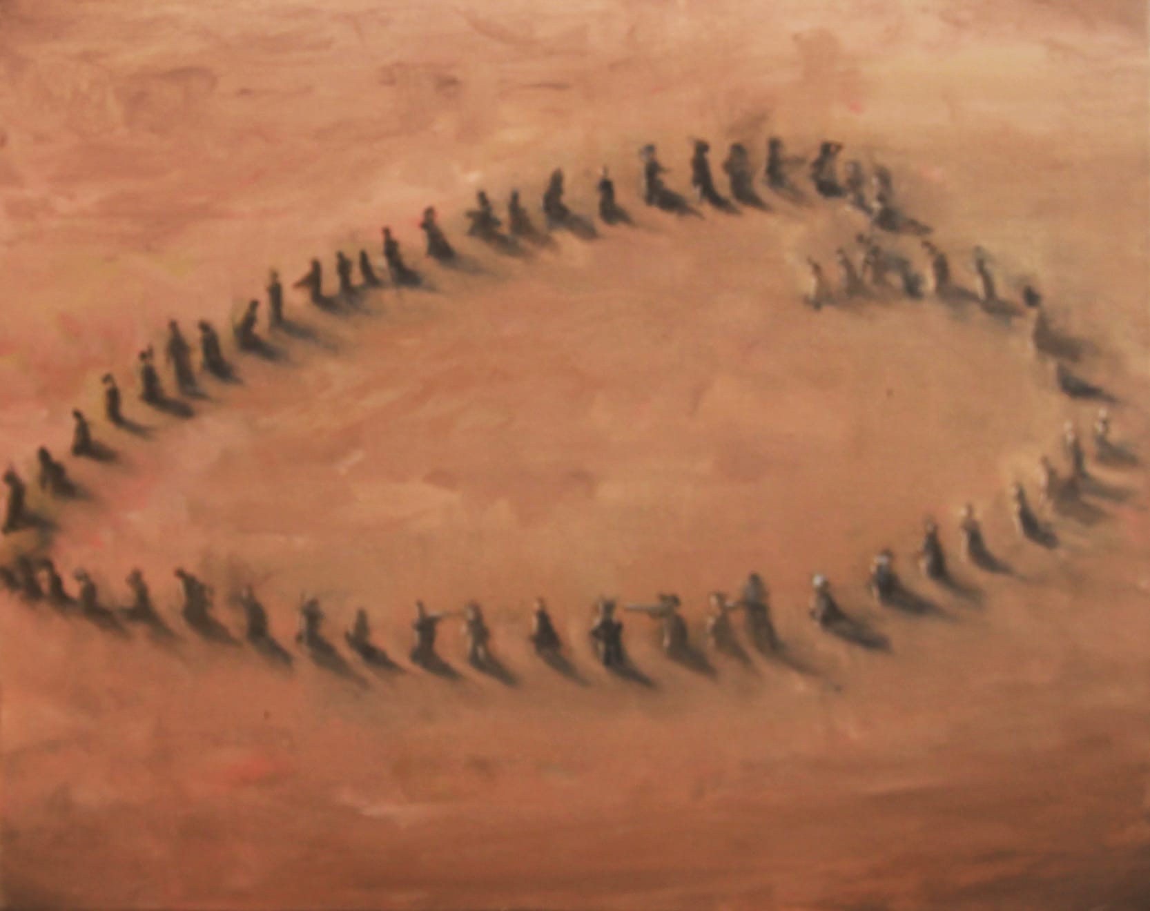 Jisan Ahn, Title unknown "heart-shaped group of people", 2013