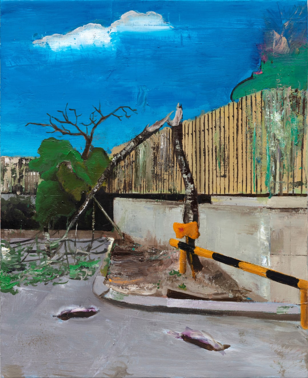 Jisan Ahn, Fallen tree and birds, 2020