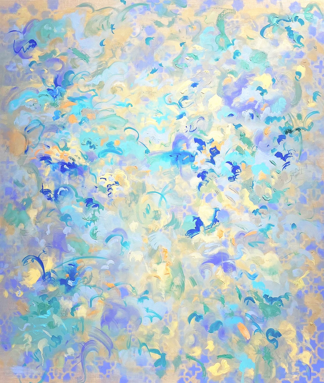 Abstract painting by Kuwaiti artist Latifa Alajlan. GALERIE FARAH FAKHRI Abidjan