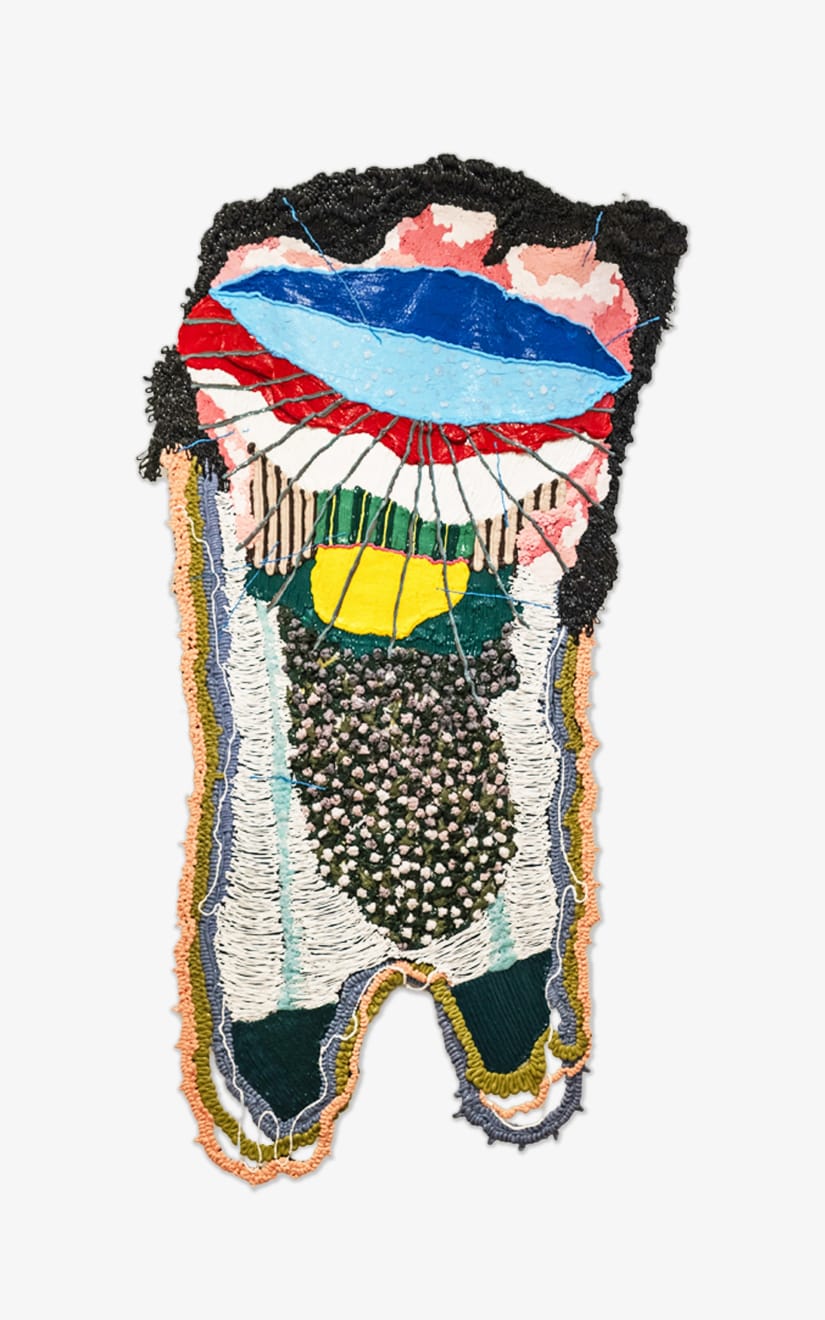 Of Gods and Man silicone monumental wall piece by Zimbabwean artist Troy Makaza GALERIE FARAH FAKHRI Abidjan