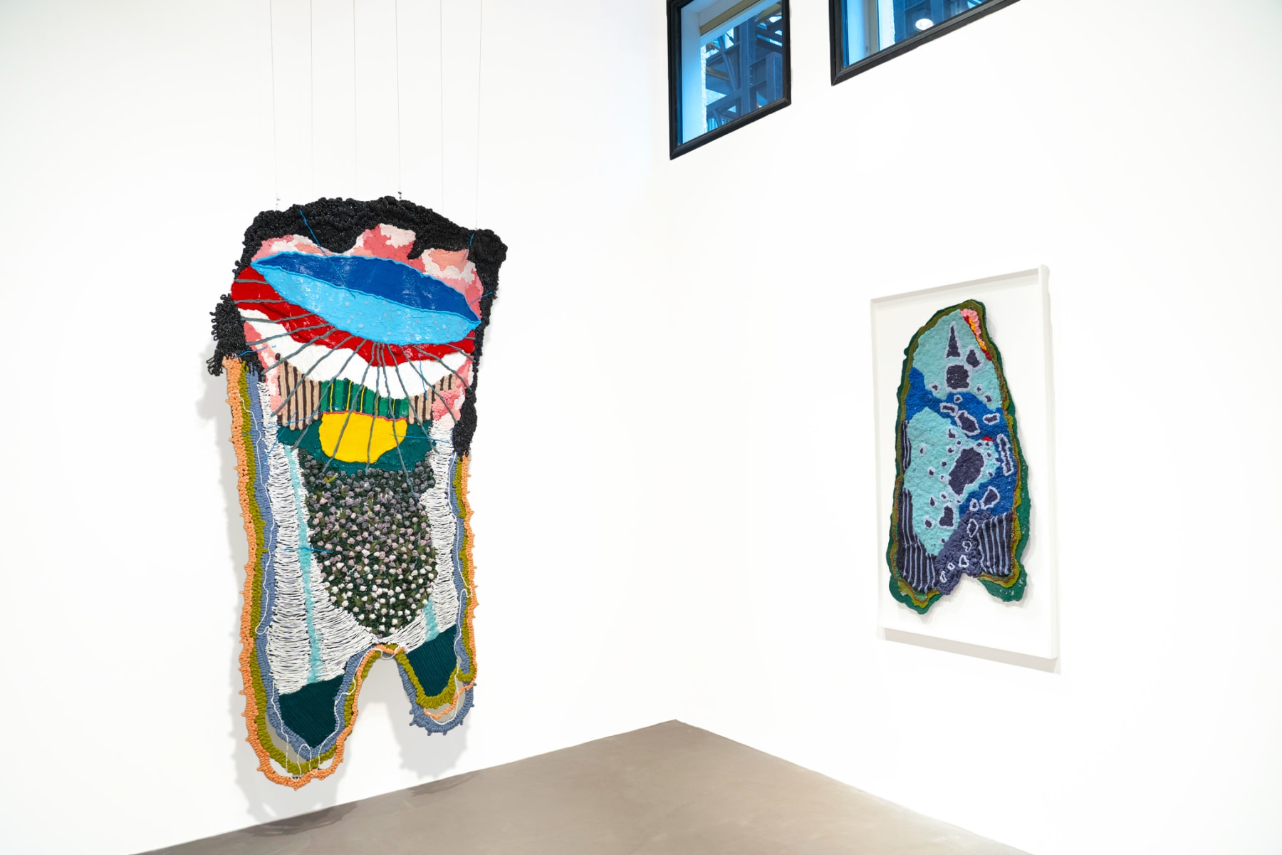 Exhibition View Leave the Door Open by Troy Makaza GALERIE FARAH FAKHRI showing The Invisible Threshold and Of Gods and Man