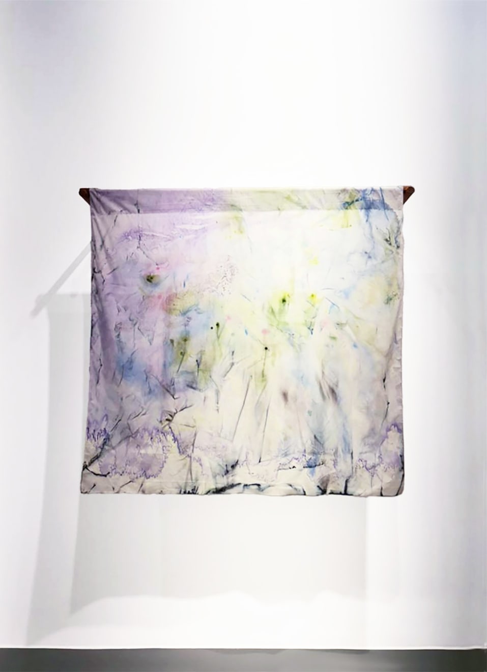 Work on fabric by Agnes Waruguru on view at GALERIE FARAH FAKHRI in Abidjan