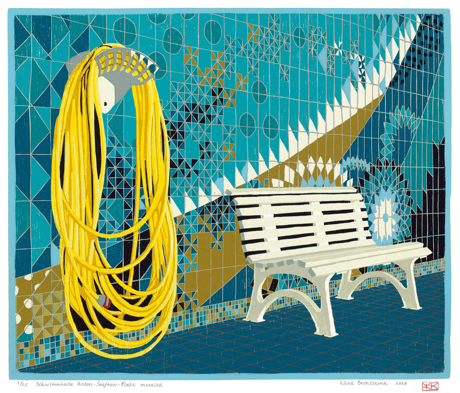 Eline Brontsema, Schwimhalle Anton Saefkow-Platz mozaïk, 2024