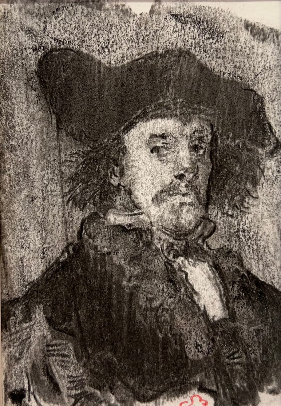 Onno Boerwinkel, Portrait of a man - Hommage to Carel Fabritius, 2017